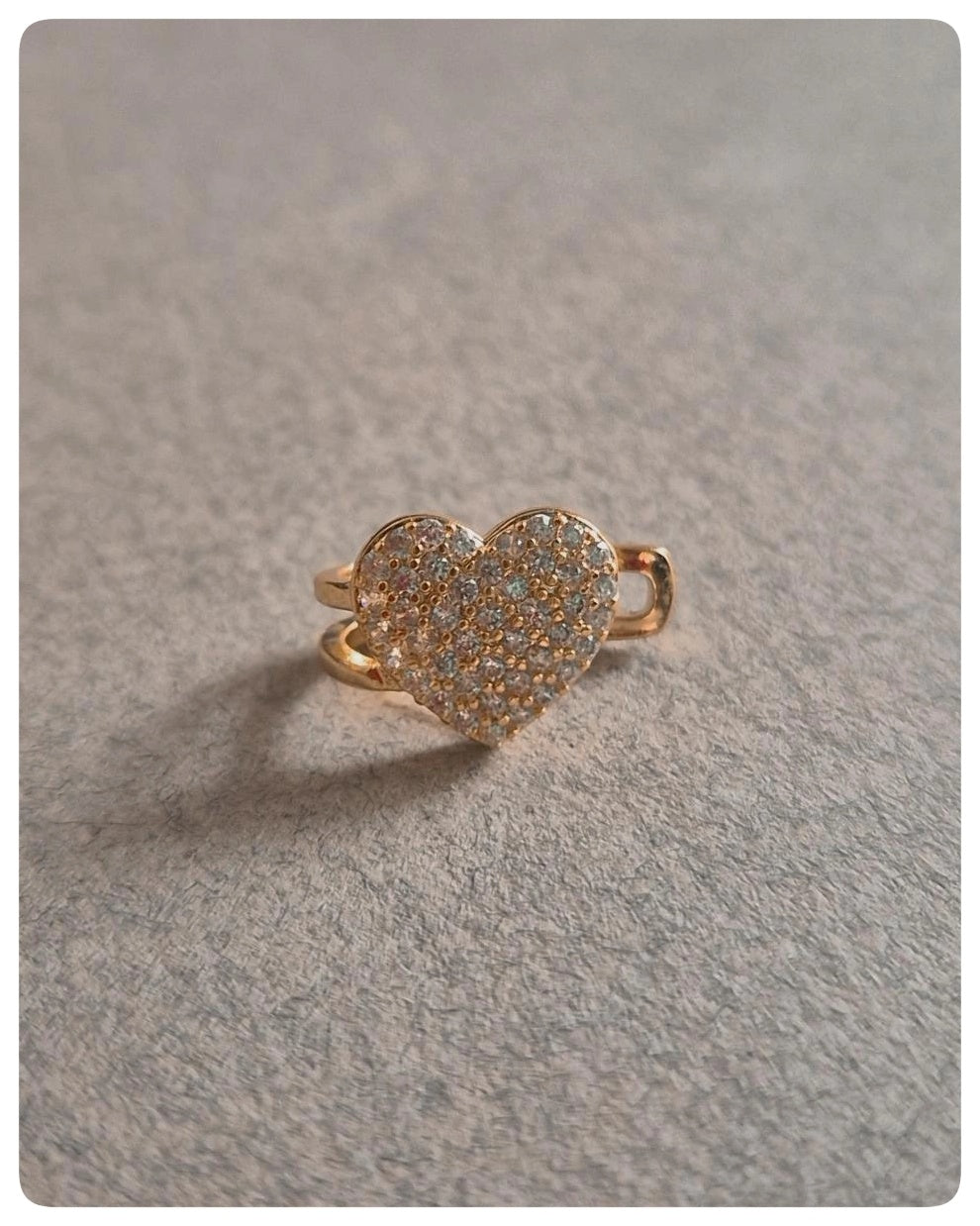 Ear cuffs corazon brillate (1 pieza)