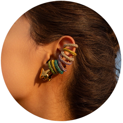 Ear Cuff Sparkle Gems (1 unidad)
