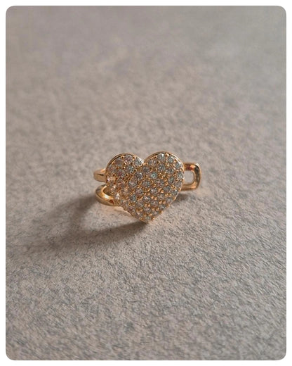 Ear cuffs corazon brillate (1 pieza)