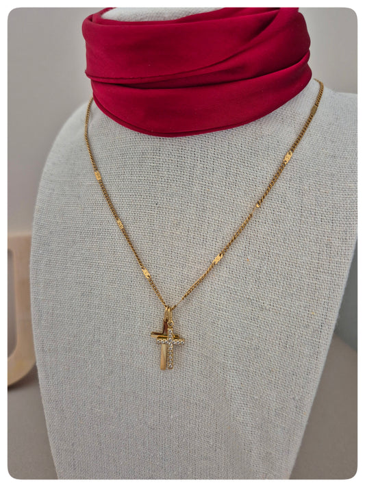 Collar Doble Cruz