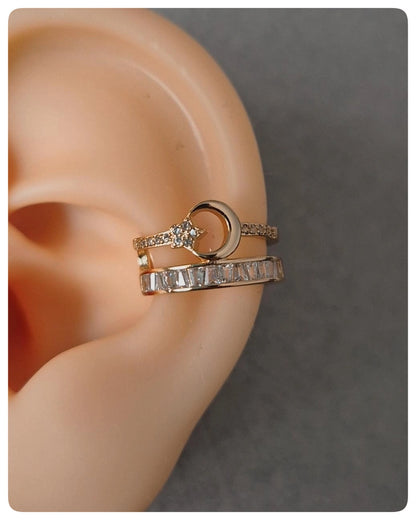 Earcuffs mini luna (1 pieza)