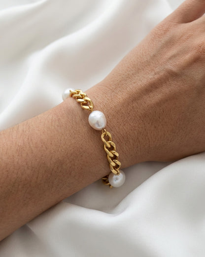 Pulsera Gold and Pearl