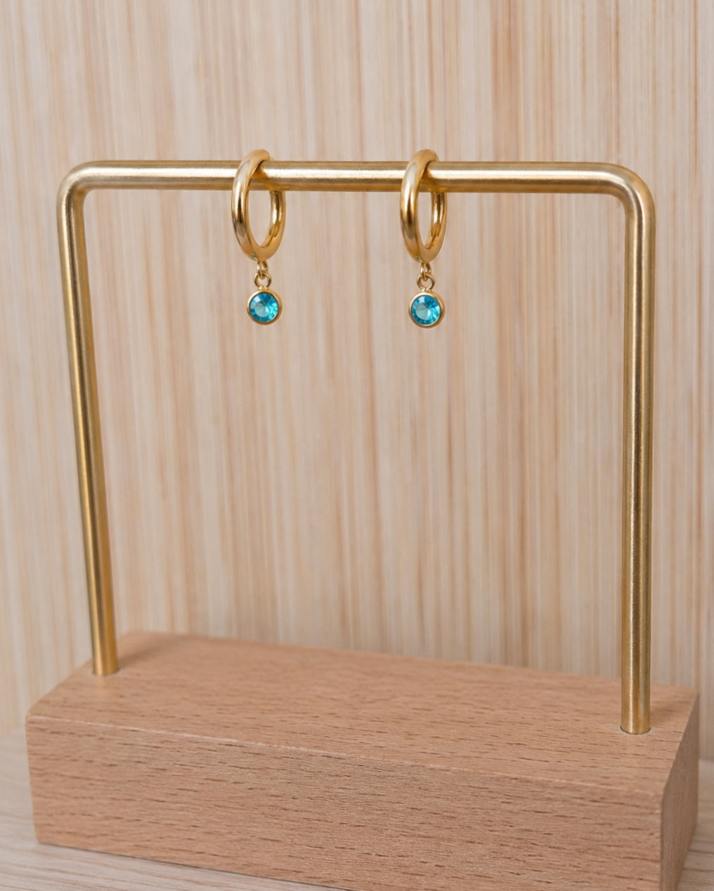 Birthstone hoops