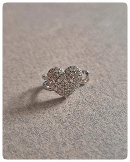 Ear cuffs corazon brillate (1 pieza)