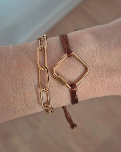 Pulsera Eslabón Cuadrado