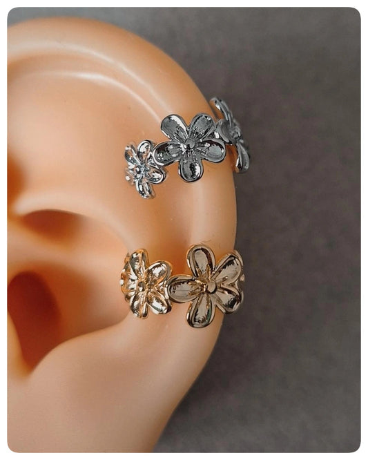 Ear cuff Flowers (1 pieza)