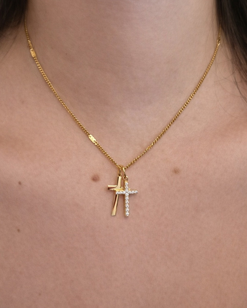 Collar Doble Cruz