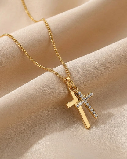 Collar Doble Cruz