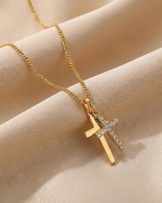 Collar Doble Cruz