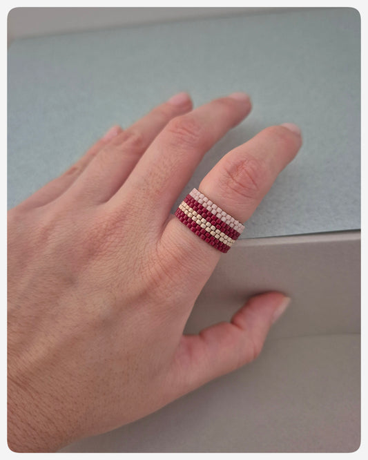 Anillo Bruma Granate